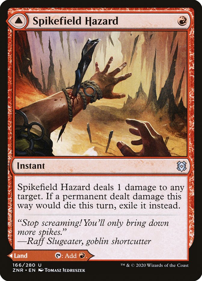 Spikefield Hazard // Spikefield Cave 166/280 (Zendikar Rising)  | Good Games Modbury