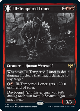 Ill-Tempered Loner // Howlpack Avenger [Innistrad: Double Feature] | Good Games Modbury