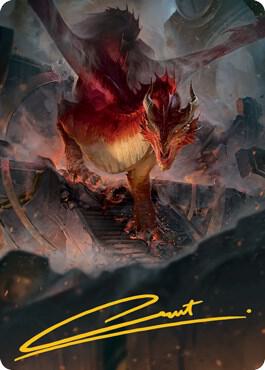 Red Dragon Art Card Gold Stamped Signature 81 (Art Series: Adventures in the Forgotten Realms)  | Good Games Modbury