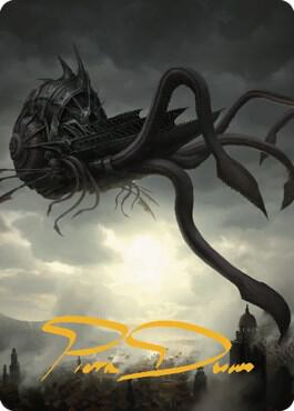 Nautiloid Ship Art Card Gold Stamped Signature 80 (Art Series: Commander Legends: Battle for Baldur's Gate)  | Good Games Modbury