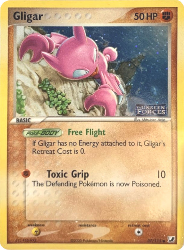 Gligar (57/115) (Stamped) [EX: Unseen Forces] | Good Games Modbury