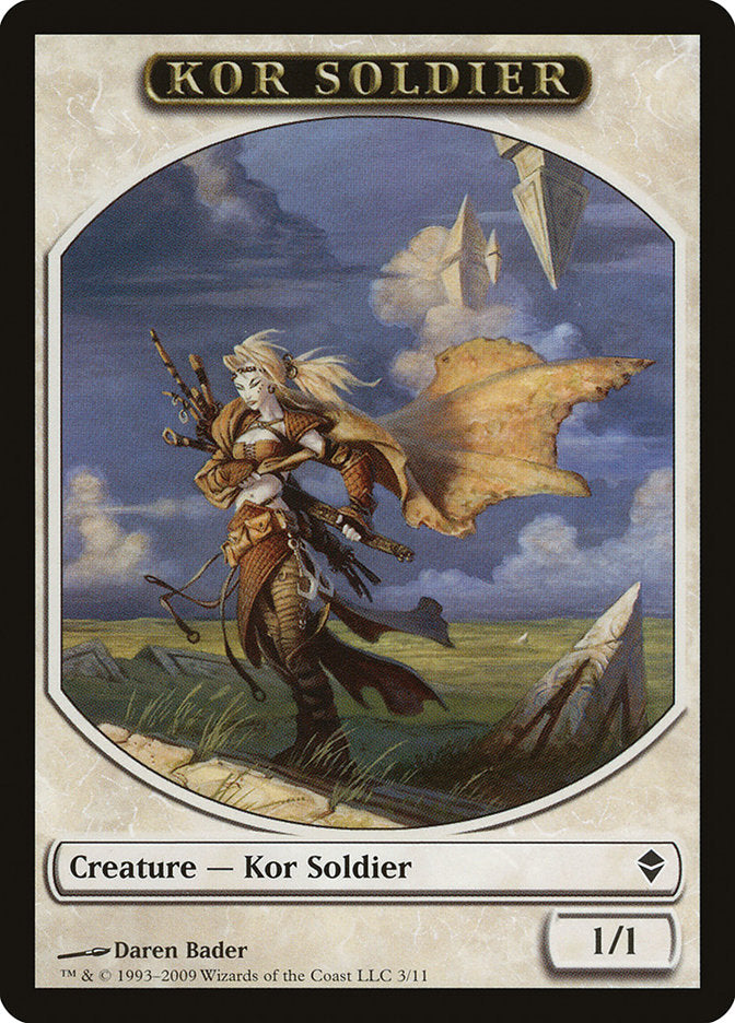 Kor Soldier Token [Zendikar Tokens] | Good Games Modbury