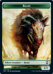 Beast // Dragon Spirit Double-Sided Token [Dungeons & Dragons: Adventures in the Forgotten Realms Commander Tokens] | Good Games Modbury
