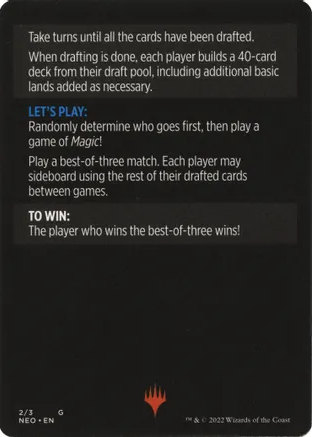 Winchester Draft (Magic Minigame) [Kamigawa: Neon Dynasty Minigame] | Good Games Modbury