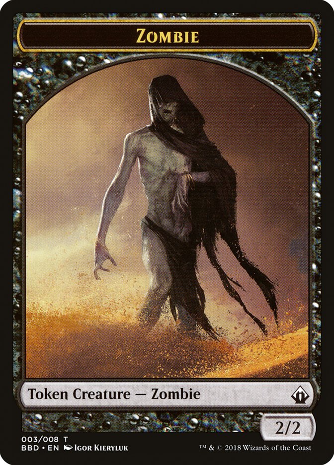Zombie Token [Battlebond Tokens] | Good Games Modbury