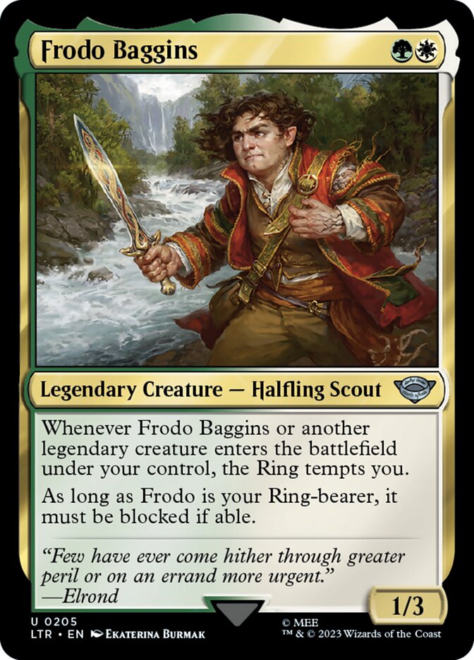 Frodo Baggins 205/281 (Universes Beyond: The Lord of the Rings: Tales of Middle-earth)  - Foil | Good Games Modbury