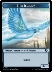 Bird // Bird Illusion Double-Sided Token [Commander Masters Tokens] | Good Games Modbury