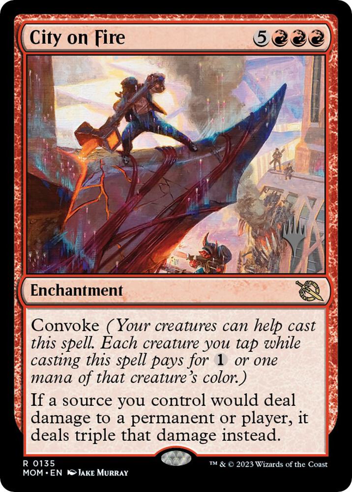 City on Fire 135 (Promo Pack: March of the Machine)  - Foil | Good Games Modbury