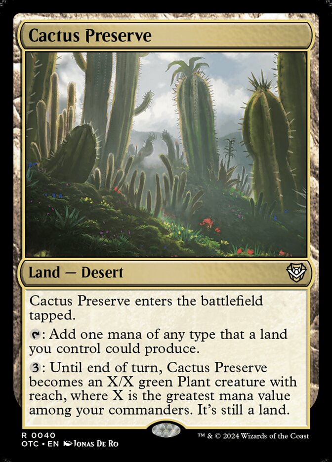 Cactus Preserve 40/342 (Commander: Outlaws of Thunder Junction)  | Good Games Modbury