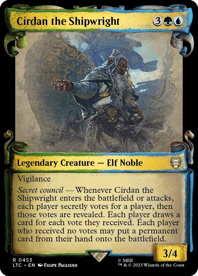 Cirdan the Shipwright Showcase Scrolls 453 (Commander: The Lord of the Rings: Tales of Middle-earth)  - Showcase Scroll Foil | Good Games Modbury