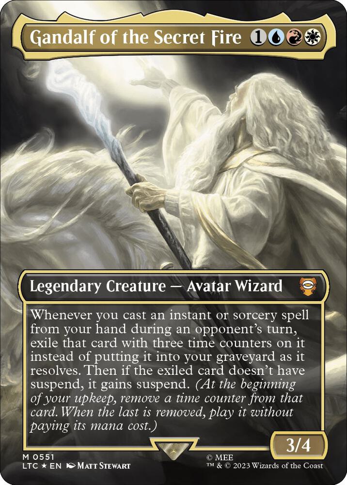 Gandalf of the Secret Fire 551/347 (Commander: The Lord of the Rings: Tales of Middle-earth)  - Borderless Surge Foil | Good Games Modbury
