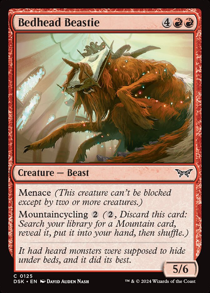 Bedhead Beastie 125/286 (Duskmourn: House of Horror)  - Foil | Good Games Modbury