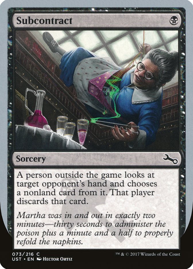 Subcontract 73/216 (Unstable)  | Good Games Modbury