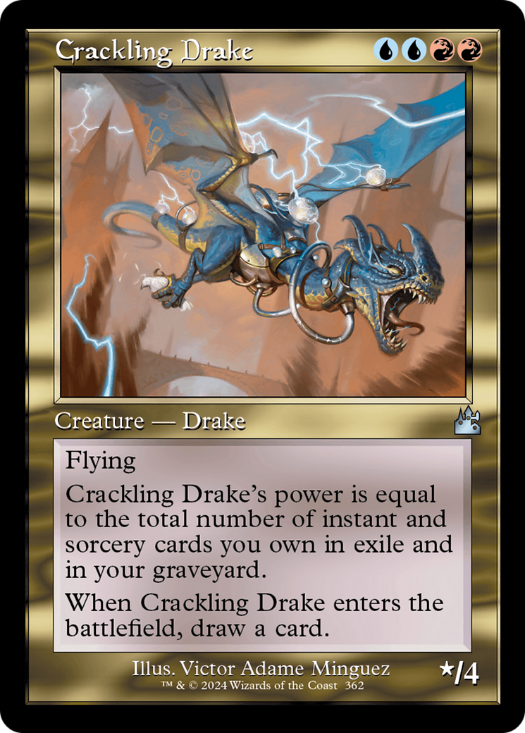 Crackling Drake (Retro Frame) [Ravnica Remastered] | Good Games Modbury