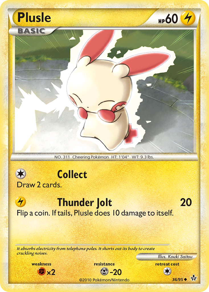 Plusle (36/95) [HeartGold & SoulSilver: Unleashed] | Good Games Modbury