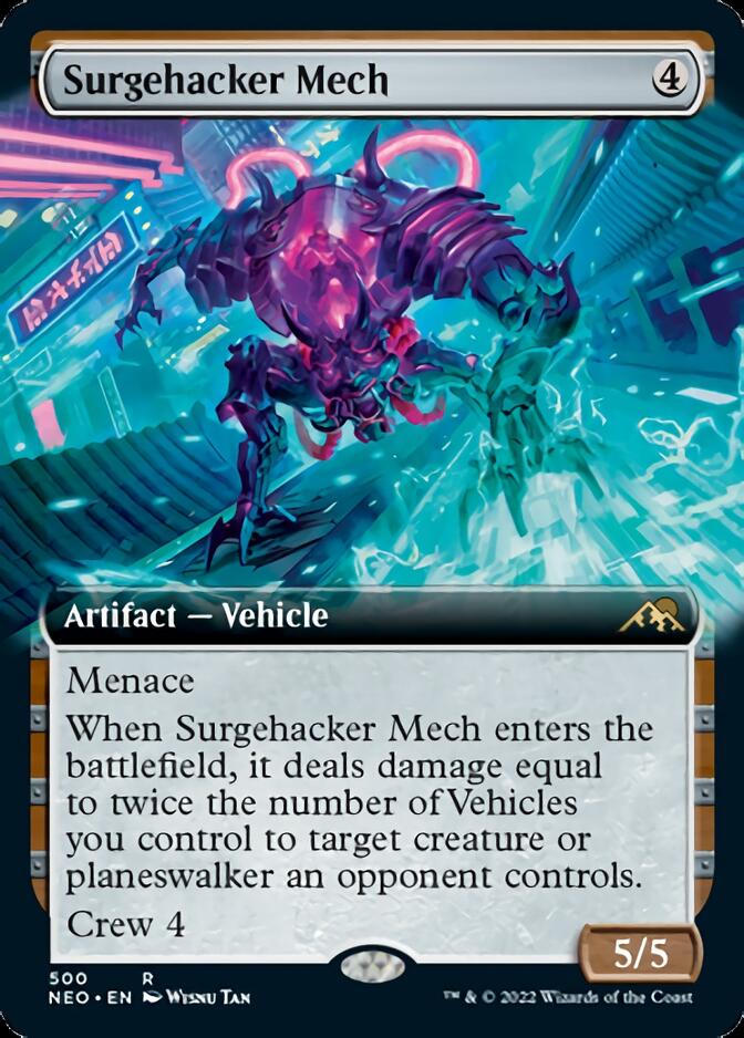 Surgehacker Mech (Extended Art) [Kamigawa: Neon Dynasty] | Good Games Modbury