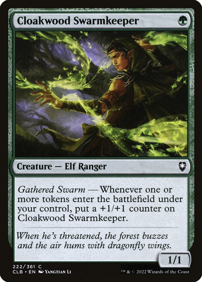 Cloakwood Swarmkeeper 222/361 (Commander Legends: Battle for Baldur's Gate)  | Good Games Modbury