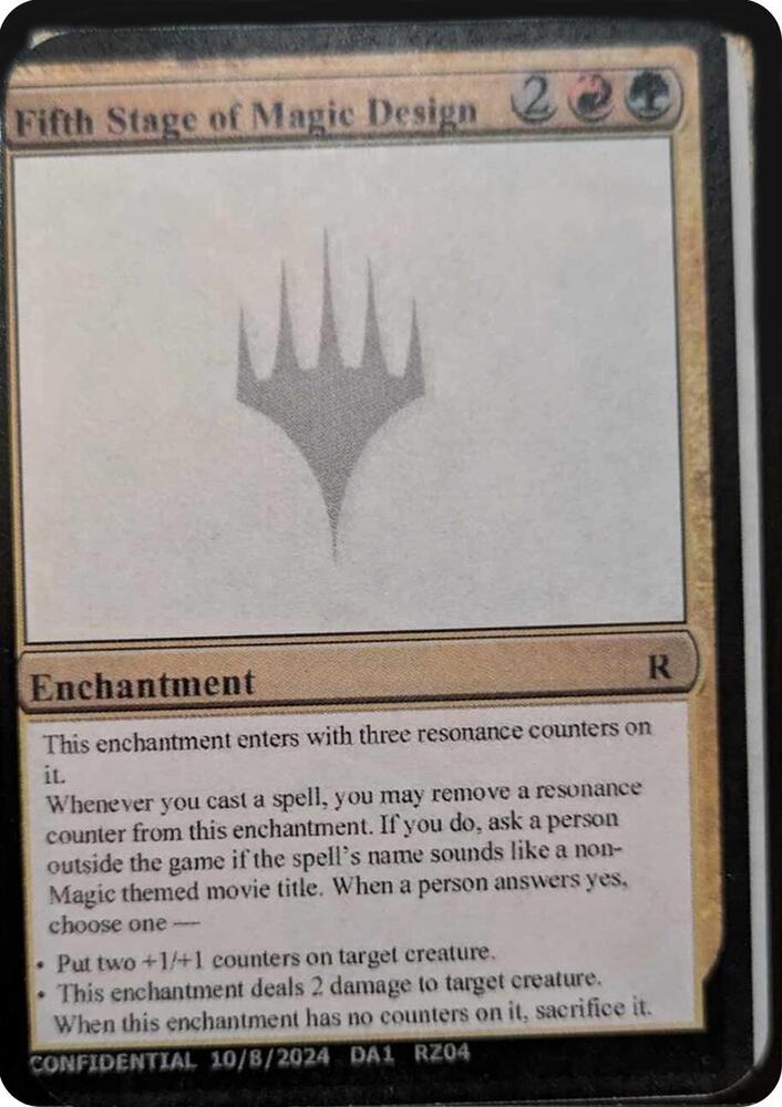Fifth Stage of Magic Design RZ04o/477 (Un-Known Event Playtest Cards)  | Good Games Modbury