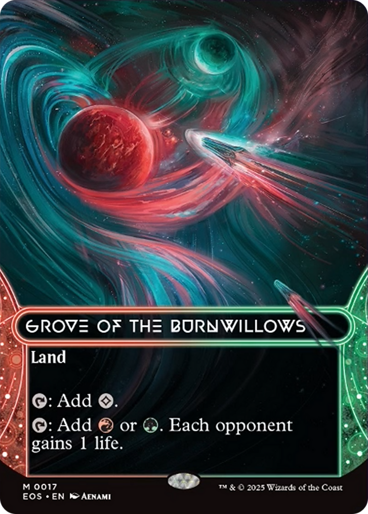 Grove of the Burnwillows (0017) (Borderless) [Edge of Eternities: Stellar Sights] | Good Games Modbury