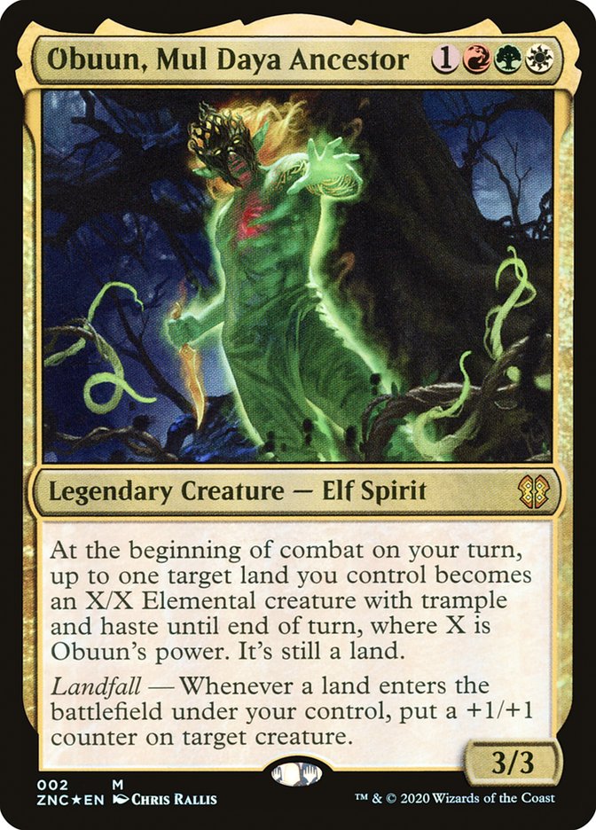 Obuun, Mul Daya Ancestor 2/142 (Commander: Zendikar Rising)  - Foil | Good Games Modbury
