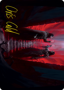 Vampires' Vengeance Art Card (Gold-Stamped Signature) [Innistrad: Crimson Vow Art Series] | Good Games Modbury