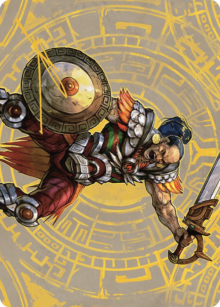 Inti Seneschal of the Sun Art Card Gold Stamped Signature 47 (Art Series: The Lost Caverns of Ixalan)  | Good Games Modbury