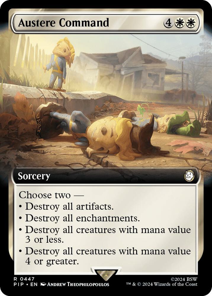 Austere Command 447/326 (Universes Beyond: Fallout)  - Extended Art Foil | Good Games Modbury
