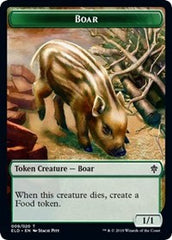 Boar // Food (15) Double-Sided Token [Throne of Eldraine Tokens] | Good Games Modbury