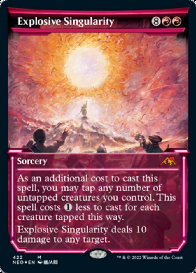 Explosive Singularity (Showcase) (Foil Etched) [Kamigawa: Neon Dynasty] | Good Games Modbury