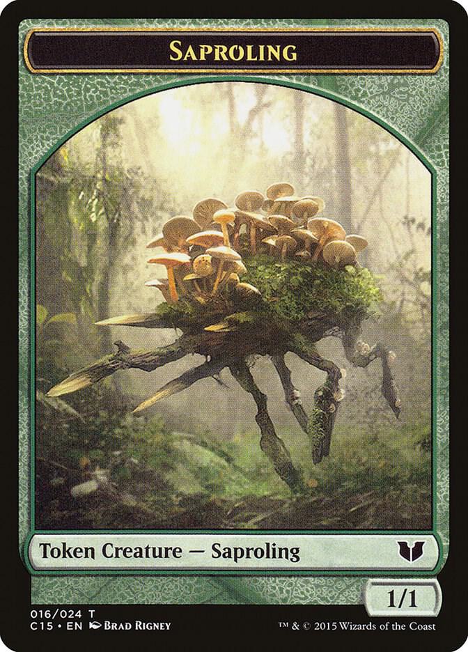 Saproling Spider Double Sided Token 16 // 18 (Commander 2015)  | Good Games Modbury