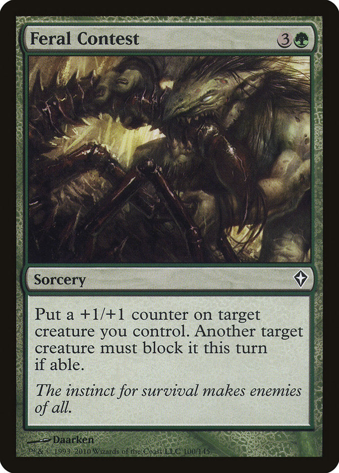 Feral Contest 100/145 (Worldwake)  - Foil | Good Games Modbury