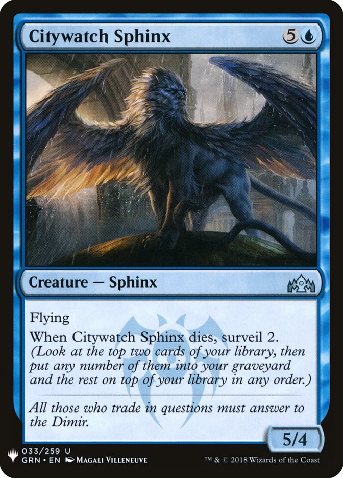 Citywatch Sphinx [Mystery Booster] | Good Games Modbury