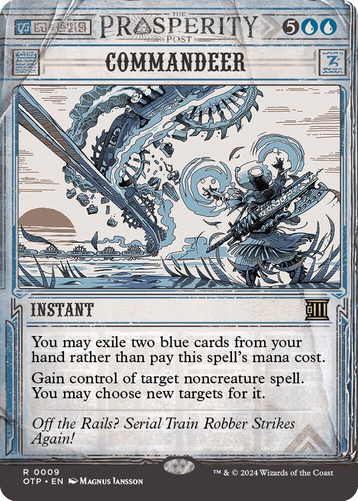 Commandeer 9 (Outlaws of Thunder Junction: Breaking News)  - Showcase Foil | Good Games Modbury