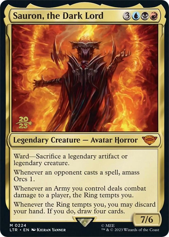 Sauron the Dark Lord 224s/86 (Prerelease Cards)  - Foil | Good Games Modbury