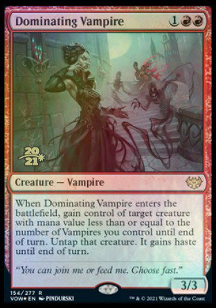 Dominating Vampire [Innistrad: Crimson Vow Prerelease Promos] | Good Games Modbury