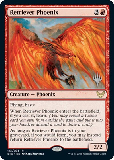 Retriever Phoenix (Promo Pack) [Strixhaven: School of Mages Promos] | Good Games Modbury