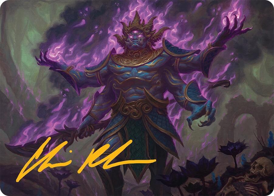 Rot Curse Rakshasa Art Card 13 54 Gold Stamped Signature 13 (Art Series: Tarkir: Dragonstorm)  | Good Games Modbury