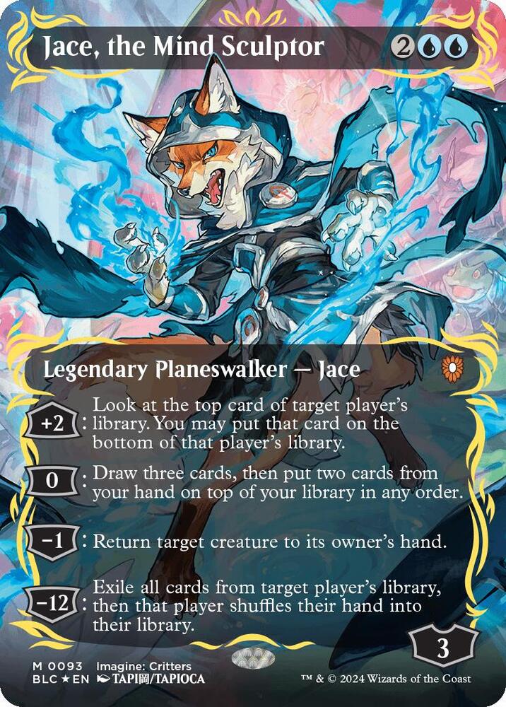 Jace, the Mind Sculptor 93 (Commander: Bloomburrow)  - Borderless Raised Foil | Good Games Modbury