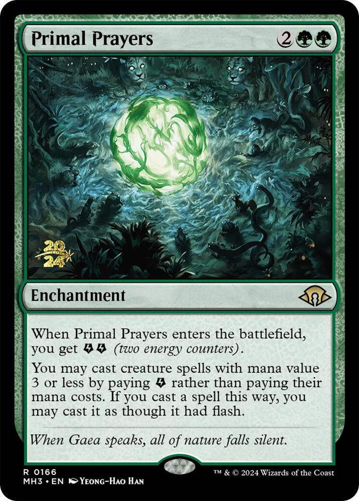 Primal Prayers 166s/90 (Prerelease Cards)  - Foil | Good Games Modbury