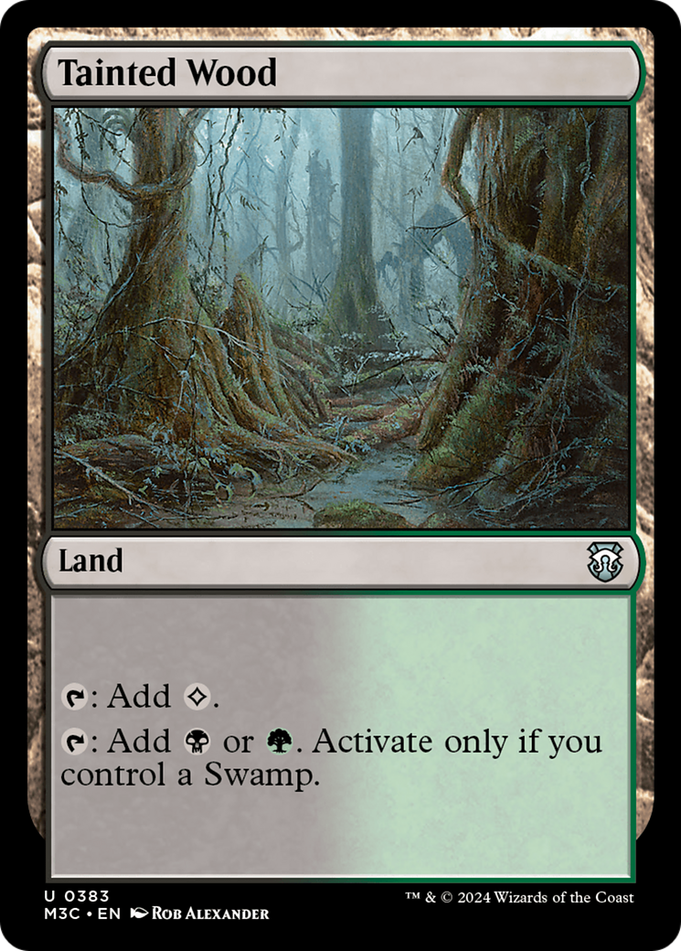 Tainted Wood (Ripple Foil) [Modern Horizons 3 Commander] | Good Games Modbury