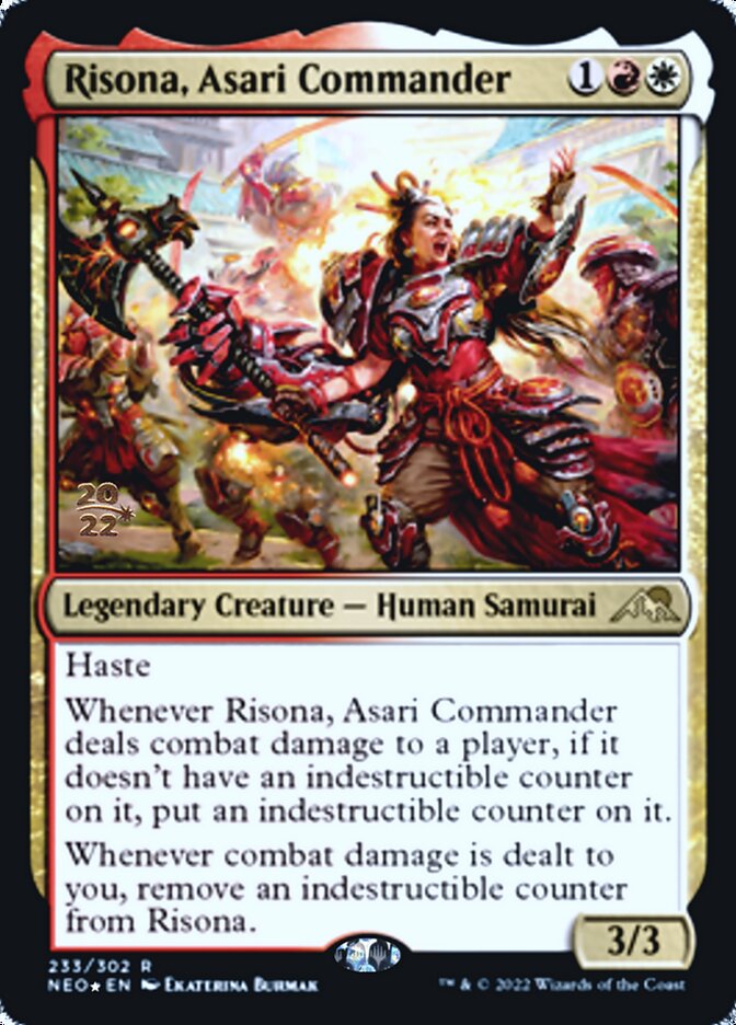 Risona, Asari Commander [Kamigawa: Neon Dynasty Prerelease Promos] | Good Games Modbury