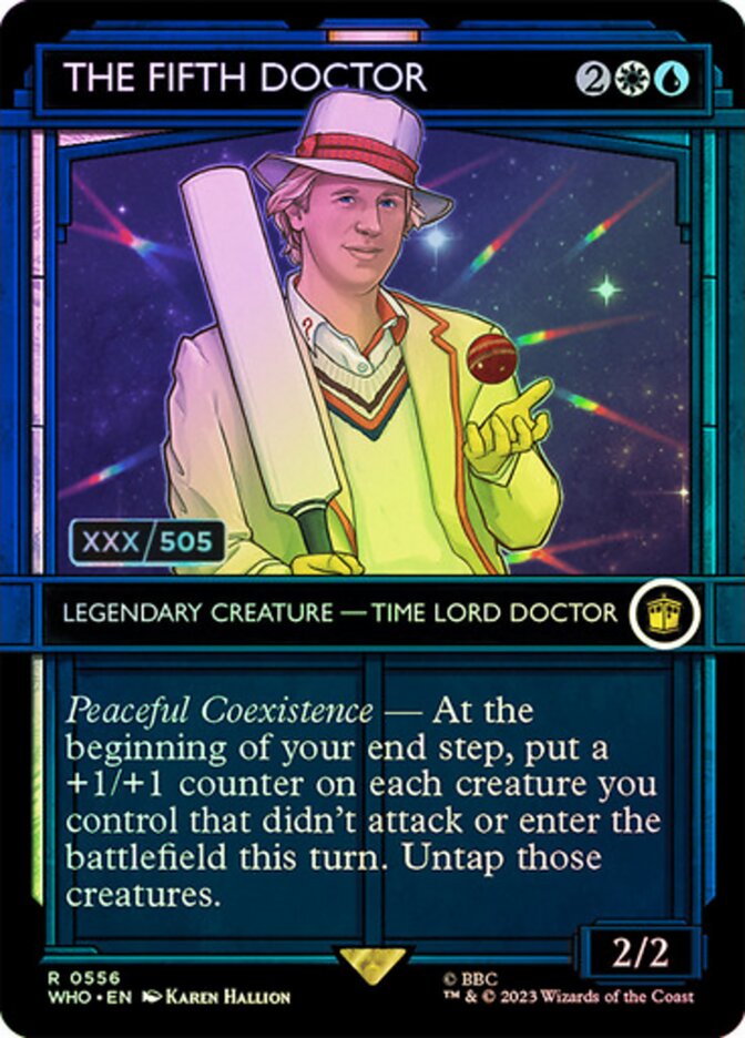 The Fifth Doctor Serialized 556z/331 (Universes Beyond: Doctor Who)  - Double Rainbow Foil | Good Games Modbury