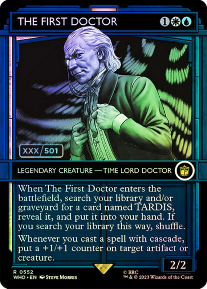 The First Doctor Serialized 552z/331 (Universes Beyond: Doctor Who)  - Double Rainbow Foil | Good Games Modbury
