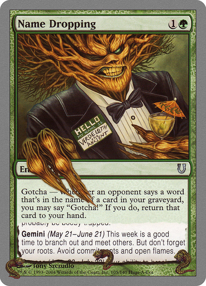 Name Dropping 105/140 (Unhinged)  - Foil | Good Games Modbury