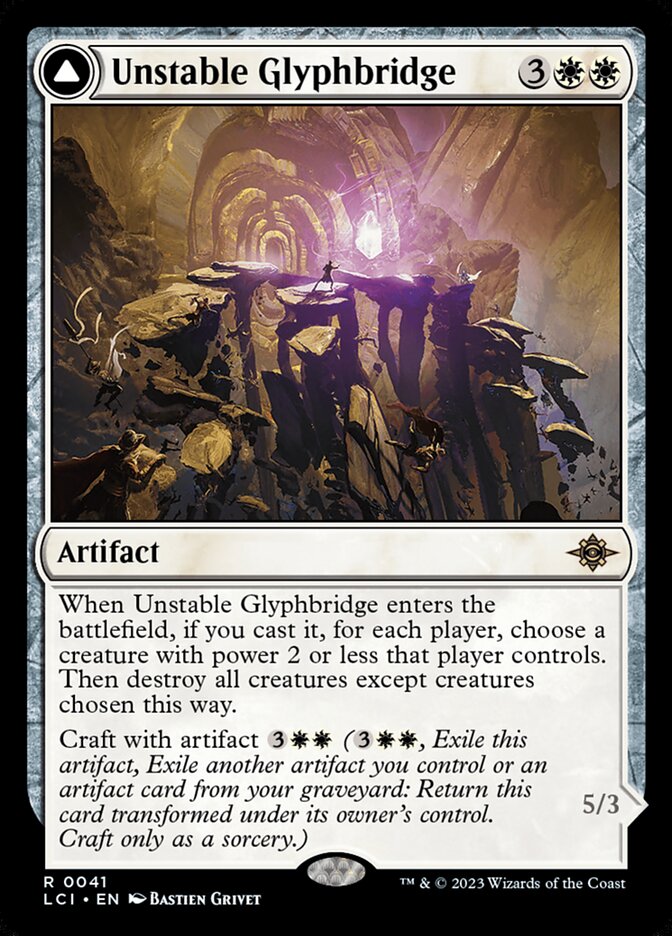 Unstable Glyphbridge // Sandswirl Wanderglyph 41/291 (The Lost Caverns of Ixalan)  | Good Games Modbury