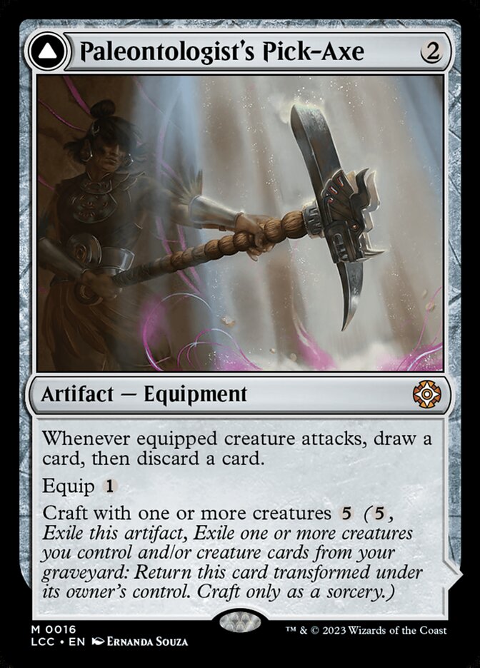 Paleontologist's Pick-Axe // Dinosaur Headdress 16/370 (Commander: The Lost Caverns of Ixalan)  - Foil | Good Games Modbury