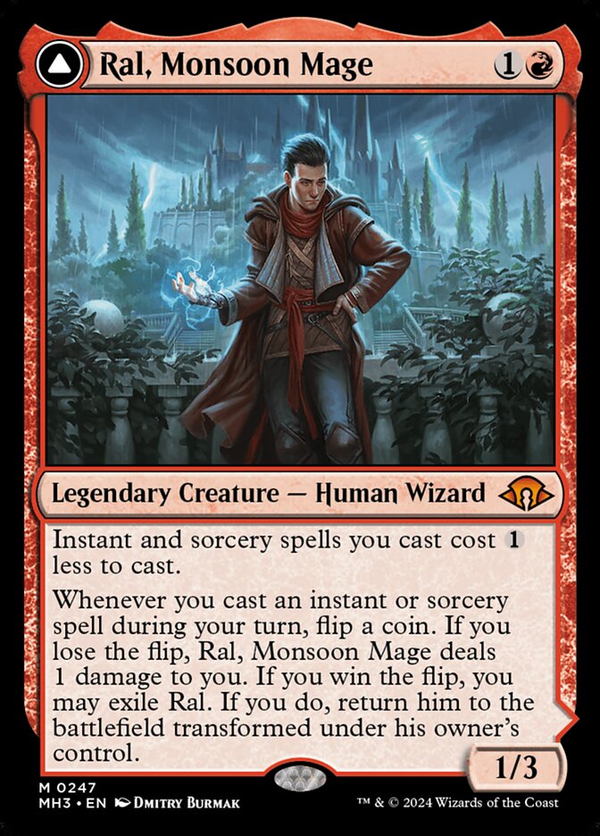 Ral, Monsoon Mage // Ral, Leyline Prodigy 247 (Modern Horizons 3)  | Good Games Modbury