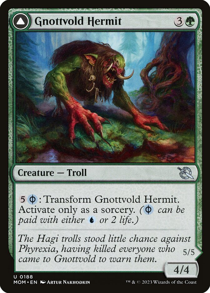 Gnottvold Hermit // Chrome Host Hulk 188/291 (March of the Machine)  - Foil | Good Games Modbury