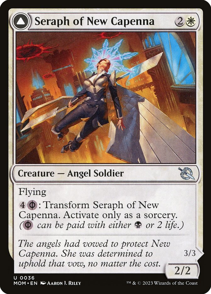 Seraph of New Capenna // Seraph of New Phyrexia 36/291 (March of the Machine)  - Foil | Good Games Modbury