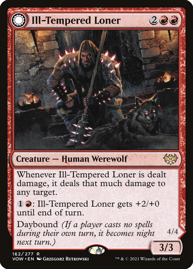 Ill-Tempered Loner // Howlpack Avenger 162 (Innistrad: Crimson Vow)  - Foil | Good Games Modbury